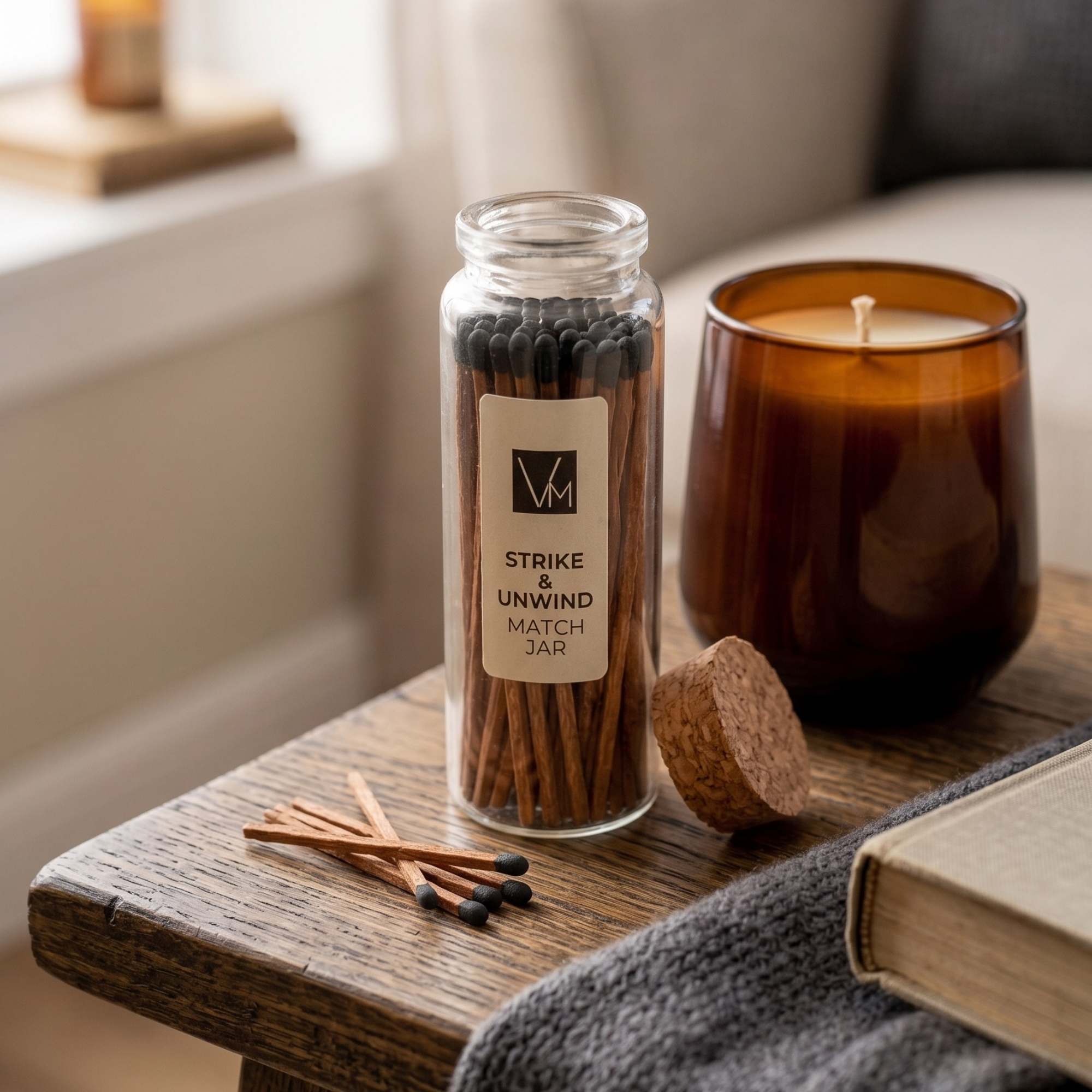 Minimalist Glass Matchstick Vial
