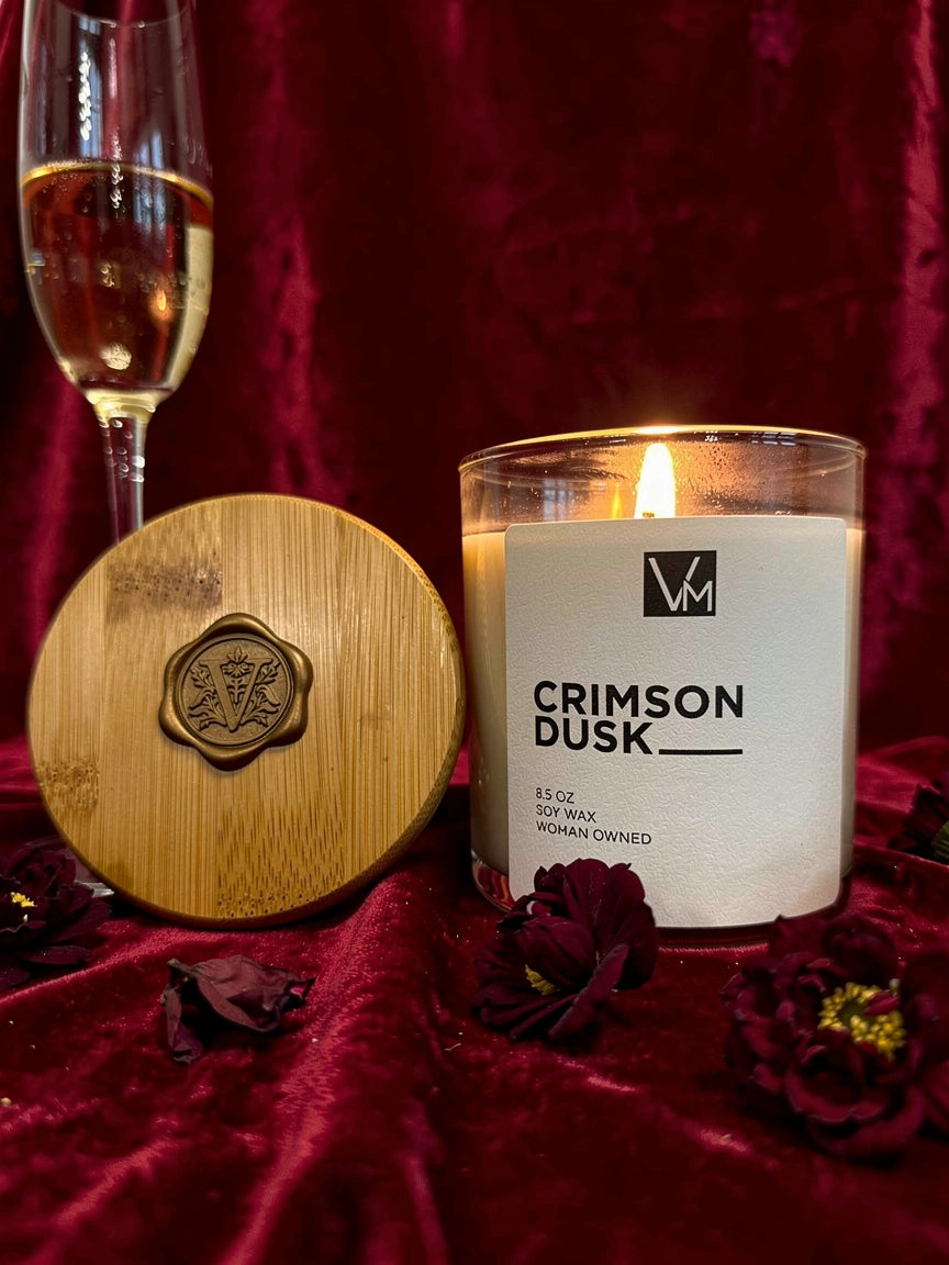 Crimson Dusk 8.5oz Soy Wax Candle